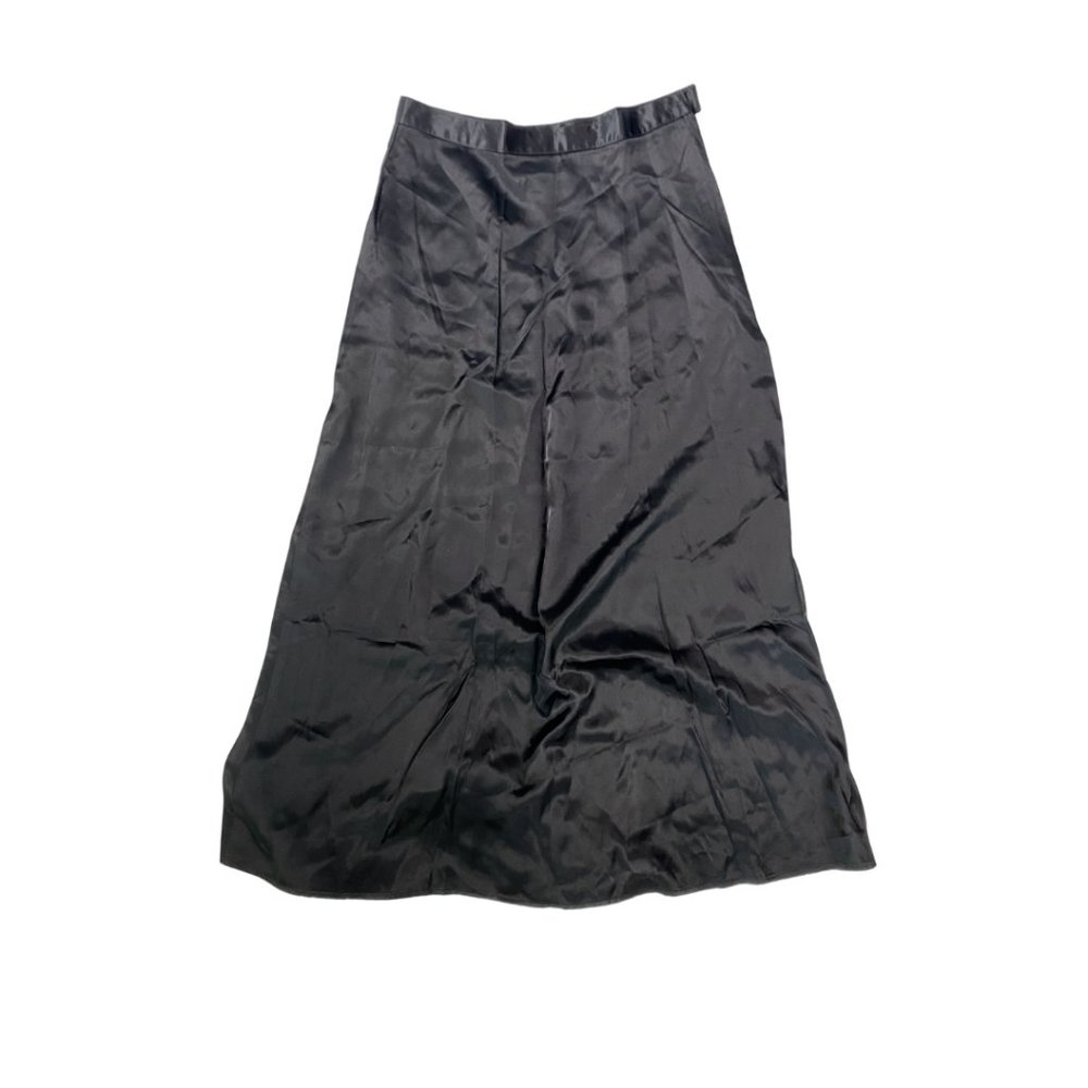 High-Waisted Long Black Skirt